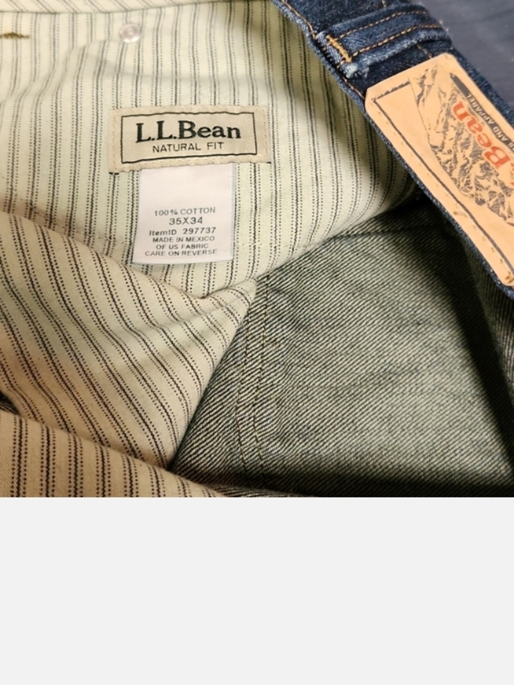 782 L.L. Bean Men’s Dark Blue Straight-Leg Jeans - Picture 6 of 6